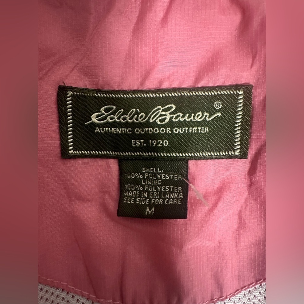 Eddie Bauer Pink Outdoor Windbreaker Jacket size M - Picture 6 of 10